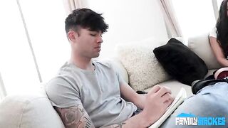 The girl made a blowjob from the first view, showcasing her skills