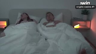 A young man came to his stepmom’s bed for a naughty surprise