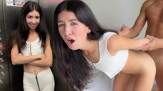 Nymphomaniac Katty West caught flashing in the shower, fucked rough
