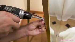A couple fucks without any obstacles in the bedroom, inspired by homemade passion