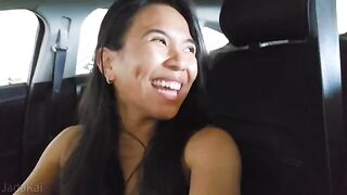 She jumped so hard her tits did the jive in bikini