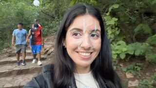 I had to strain my willpower and shoot cum in the face in public