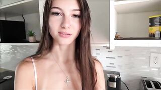 The stepfather fucked her in the cowgirl position and cummed twice