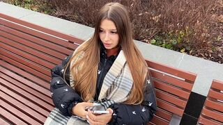 Babe has no money, so she gets fucked by strangers outdoors