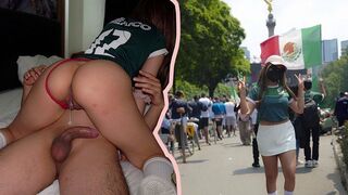 A girl sold her soul for money in a steamy World Cup roleplay