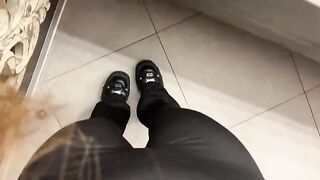 A girl was jerking in the restaurant, right in the bathroom