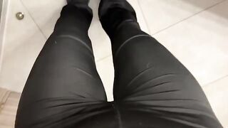 A girl was jerking in the restaurant, right in the bathroom