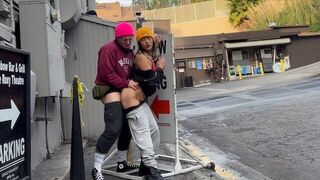 She got her pussy filled with cum in an outdoor encounter