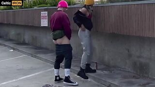 She got her pussy filled with cum in an outdoor encounter