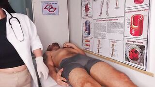 The doctor checks the patient’s condition more thoroughly