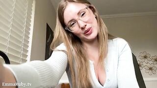 A girl with glasses secretly loves to masturbate, showcasing her naughty side