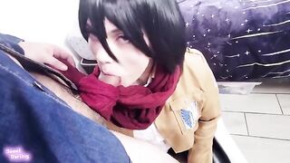A couple engaged in a passionate roleplay encounter with intensity