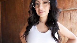 A guy fucked thick Latina in the barn, she came to him uninvited