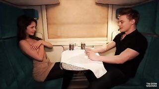 A girl got a huge dick in her pussy on the train