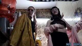 The plumber gets a hard dick from two Argentina babes as payment for his service