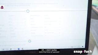 A lawyer is being blackmailed by a sexy client in this steamy SNAP-FUCK scene!