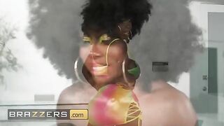 Ebony Mystique shares her skin care routine with fans, ending with a 3some
