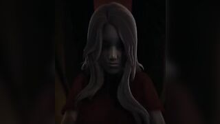 Red eyes Alma in cowgirl POV fear