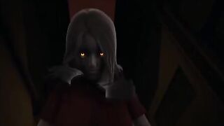 Red eyes Alma in cowgirl POV fear