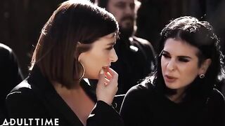 A hot young girl got fucked hard at a funeral by a widower